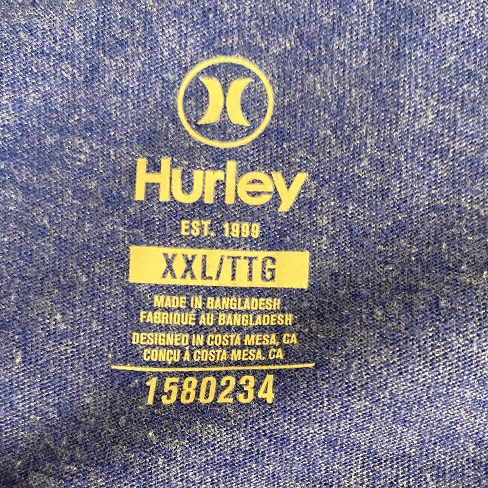 Hurley Men's Classic Blue Tee - Picture 2 of 5